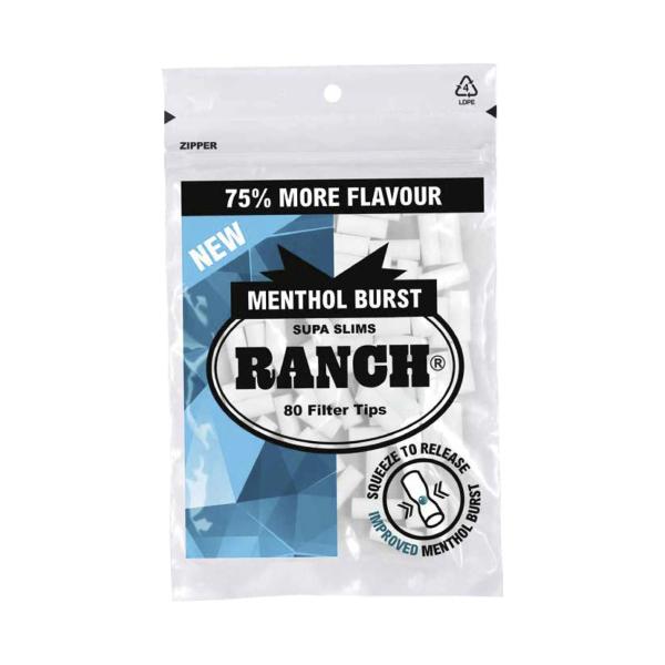 cigarette filters woolworths Buy Ranch Supa Slim Menthol Burst Capsule Filters 80's 80 Pack