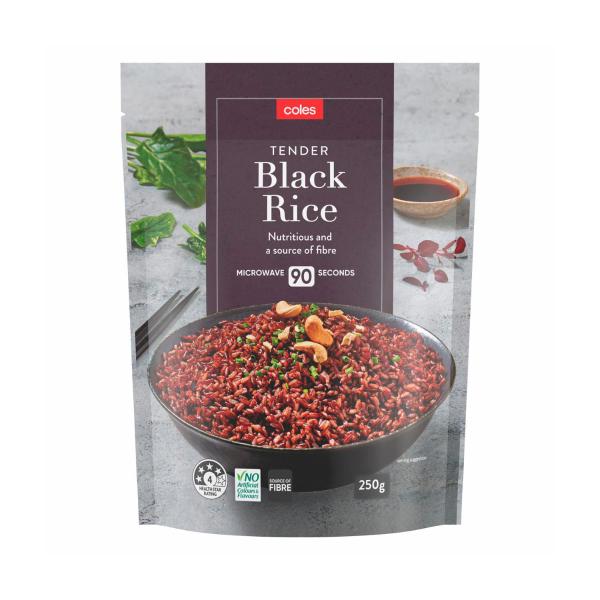 Coles Microwave Rice Black 250g product image