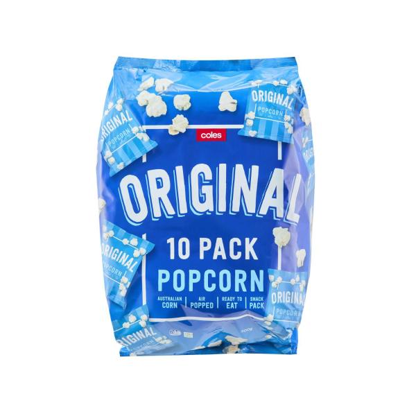 Coles Popcorn Multipack 10 Pack 200g product image