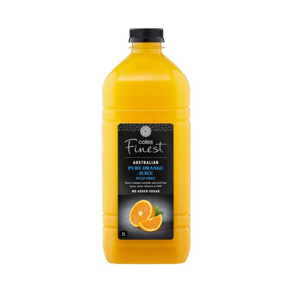 Buy Coles Finest Orange Juice Pulp Free 2L Coles