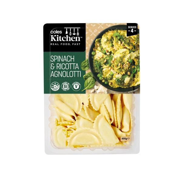 Coles Kitchen Pasta Agnolotti Ricotta 600g product image
