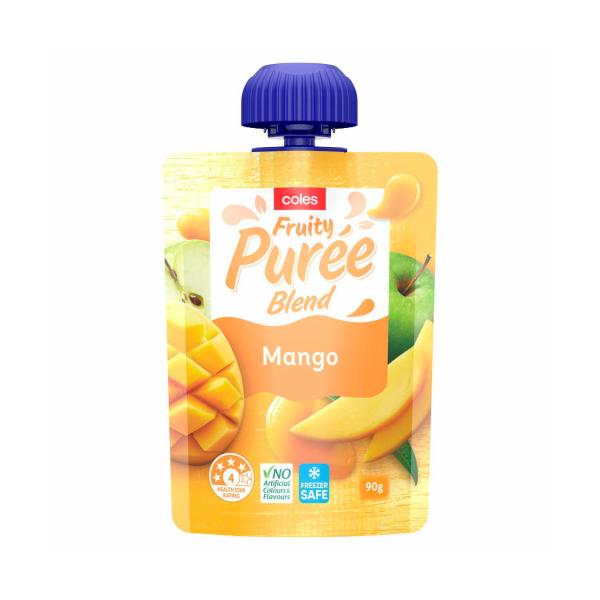 Coles Mango Fruit Puree Blend Pouch 90g