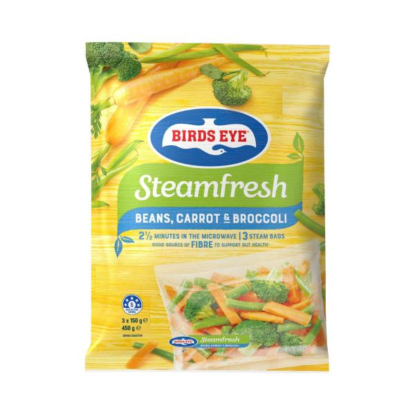 Steam Fresh Beans Carrot Broccoli