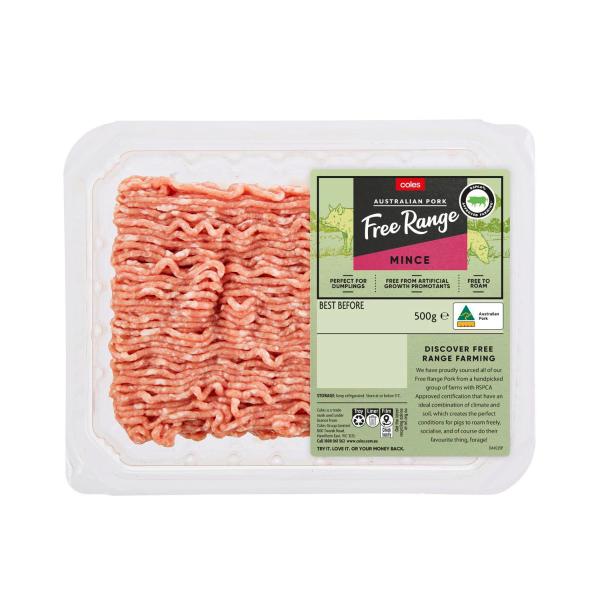 Coles Free Range Pork Mince Wa 500g
