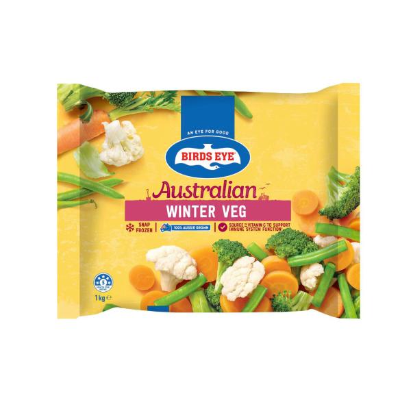 Birds Eye Snap Frozen Winter Veg Green Beans Carrot Cauliflower & Broccoli 1kg