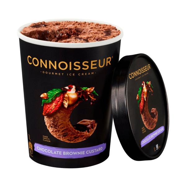 Chocolate Brownie Custard Ice Cream