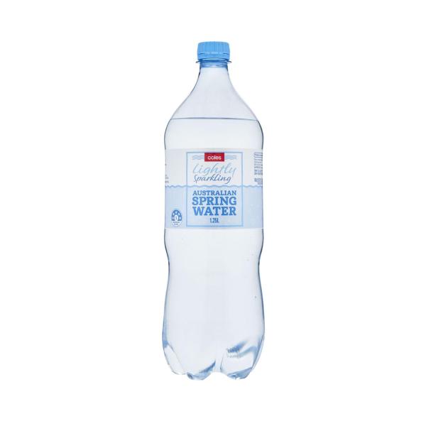 Coles Lightly Sparkling Natural Water 1.25L product image