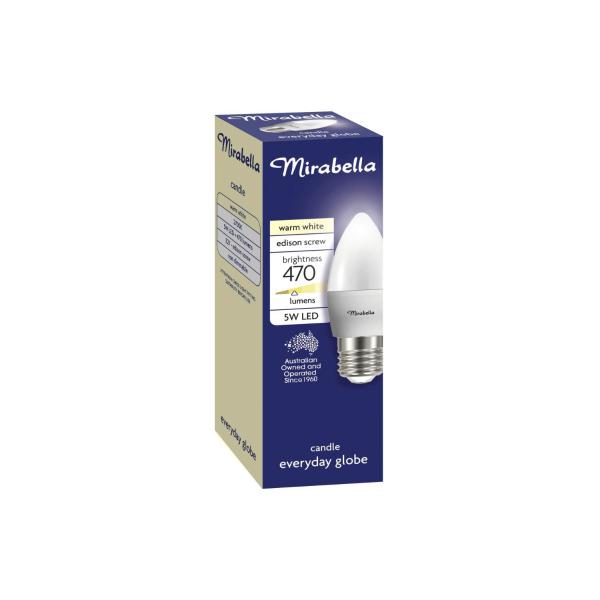 Globe Led Es Candle 5.5w 470 Lumens
