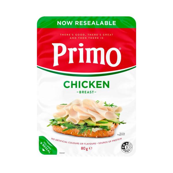 Primo Chicken Breast Thinly Sliced 80g product image