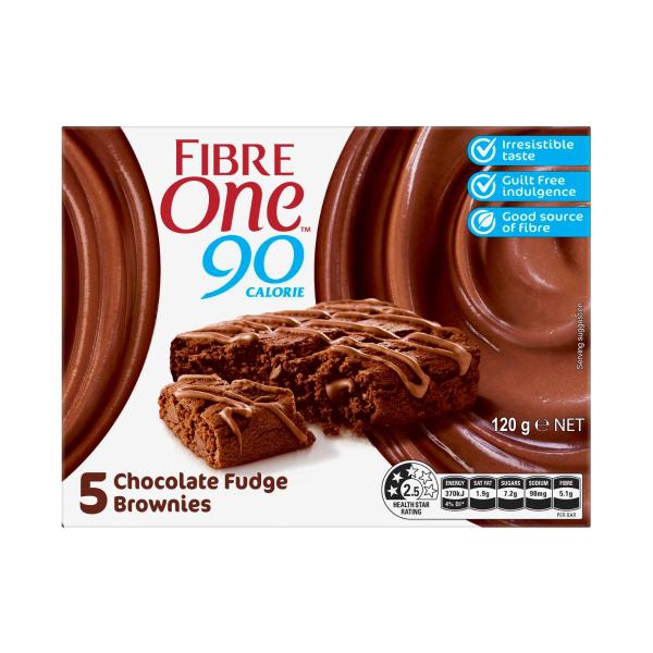Fibre One Chocolate Fudge Brownies 5 pack 120g product image