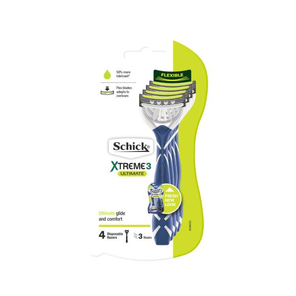 Buy Schick Xtreme 3 Ultimate Disposable Razor 4 pack | Coles