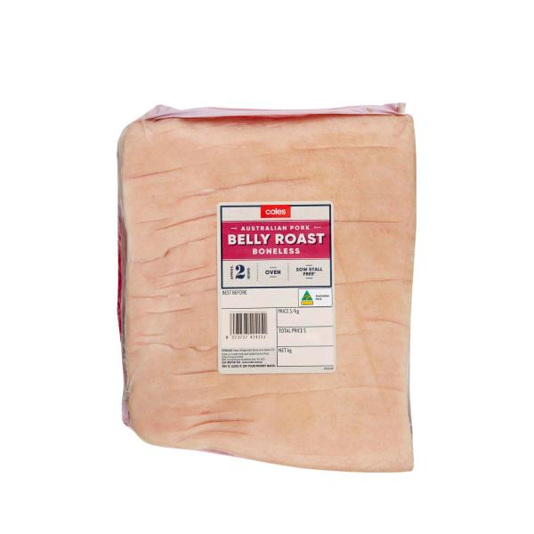 Coles Pork Belly Roast Boneless approx. 1.3kg product image