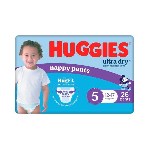 Ultra Dry Nappy Pants Boys Size 5 (12-17kg)