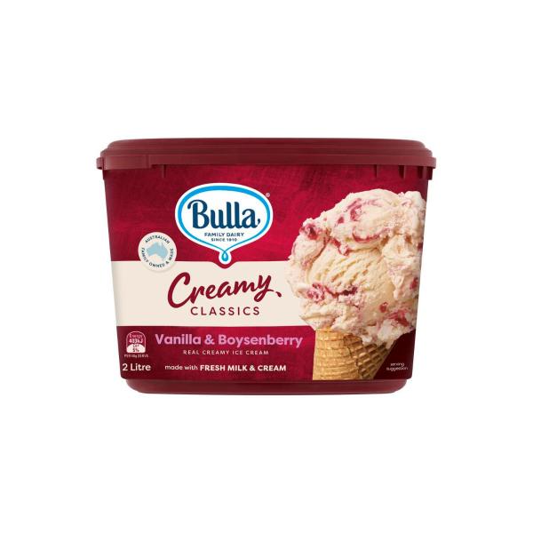 Bulla Creamy Classics Vanilla & Boysenberry Ice Cream Tub