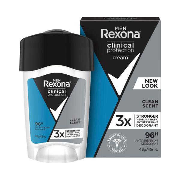 Men Deodorant 96hr Clinical Cream Clean Scent