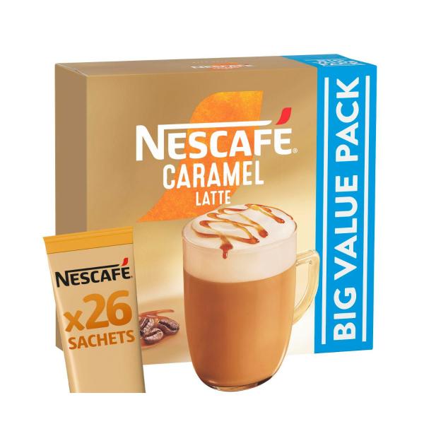 Nescafe Caramel Latte Coffee Sachets 26 Pack product image