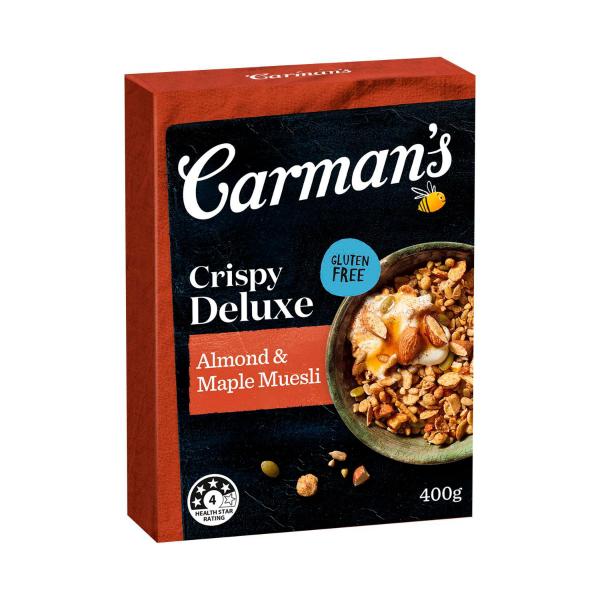 Carman's Deluxe Gluten Free Almond & Maple Muesli 400g product image