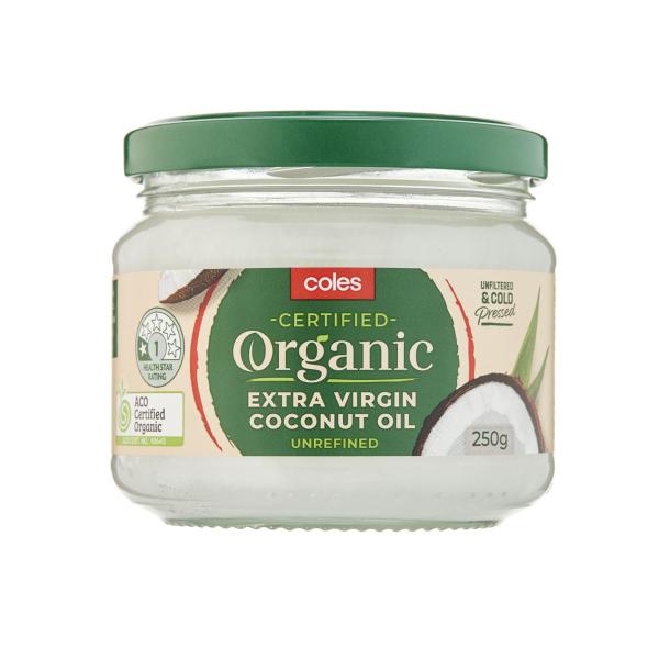 Coles Organic Unrefined Coconut Oil 250g product image