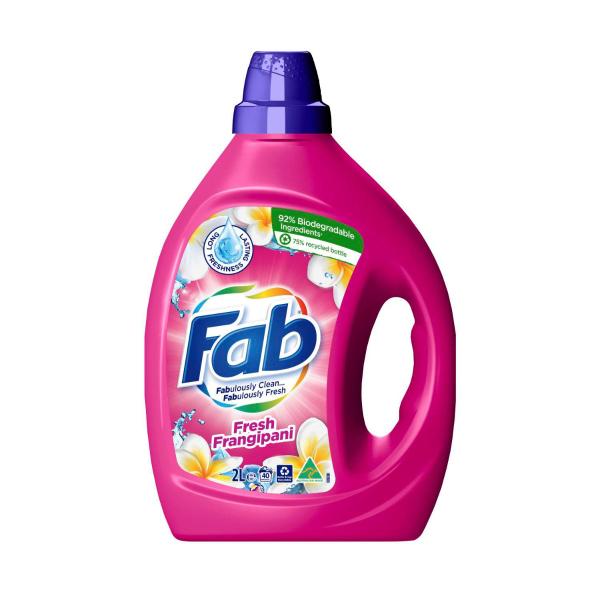 FAB Frangipani Front & Top Loader Laundry Liquid 2L product image