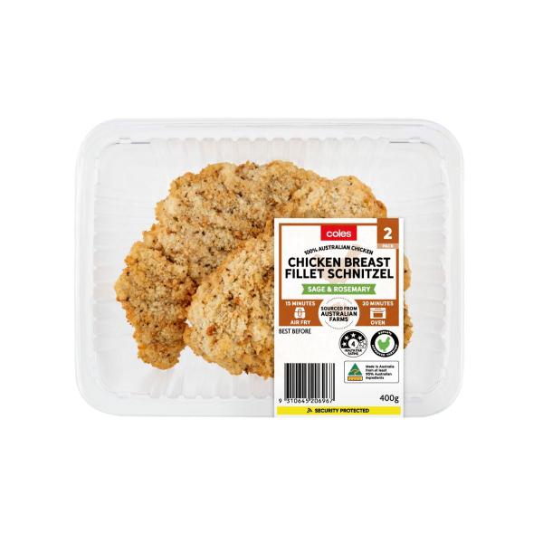 Coles RSPCA Approved Chicken Breast Fillet Crumb Sage & Rosemary 400g