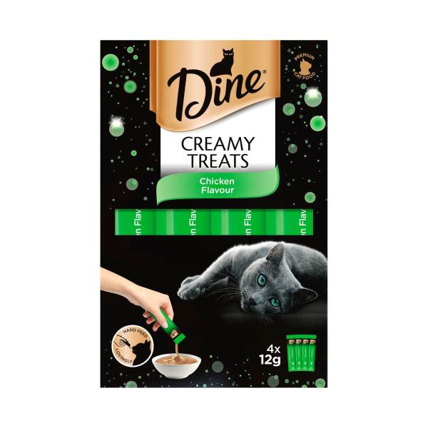 Creamy Treats Cat Treats Chicken Flavour 4x12g Sachets