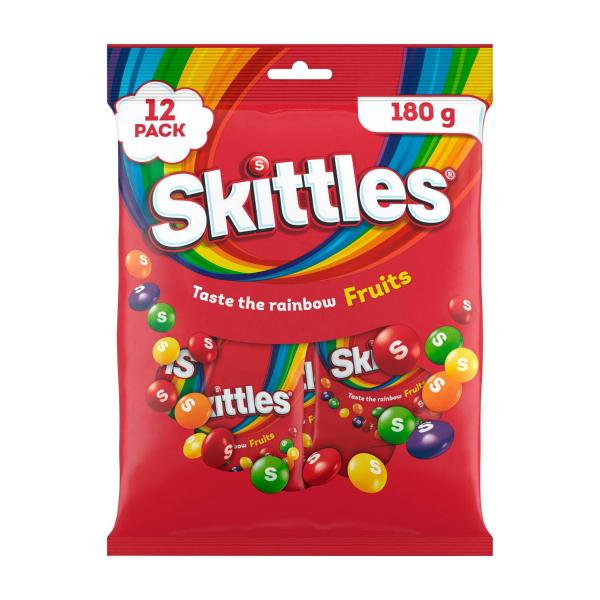 Skittles Fruits Chewy Lollies Party Share Bag 12 Pieces 180g product image