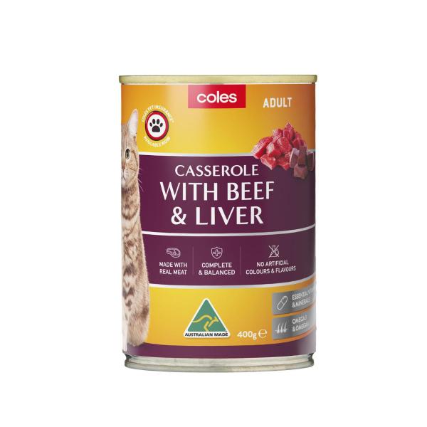Coles Cat Food Beef & Liver 400g product image