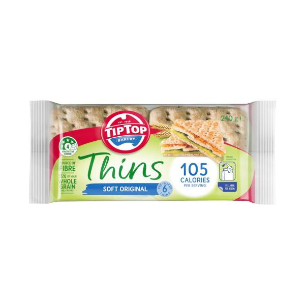 Tip Top Thins Original 6 Pack 240g product image