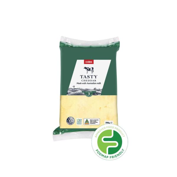 Coles Cheese Block Tasty 500g