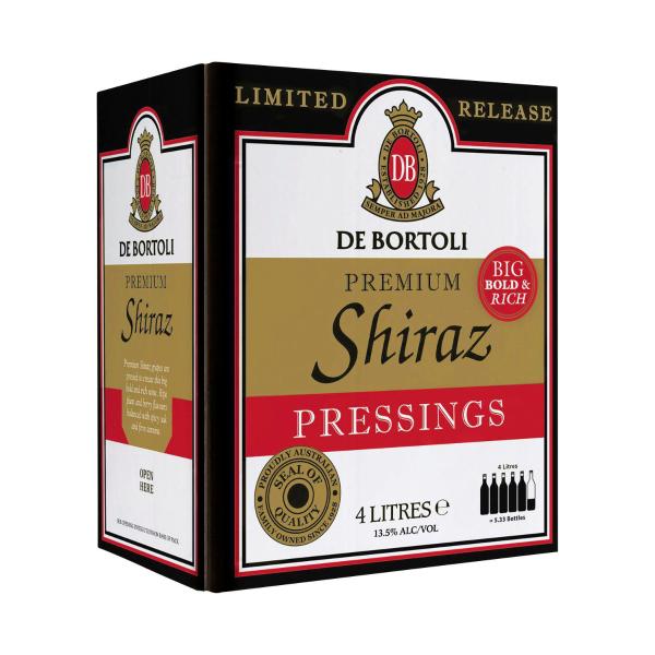 Premium Shiraz 'pressings' Cask 4l