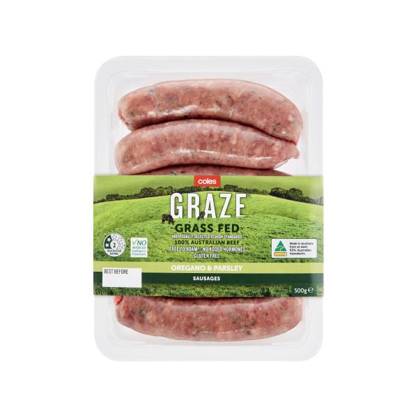 Graze Grassfed Beef Sausages