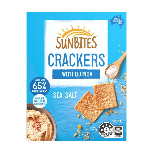 Sunbites Sea Salt Snack Crackers | 105g – Coles