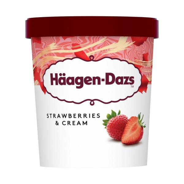 Strawberries And Cream Ice Cream Tub