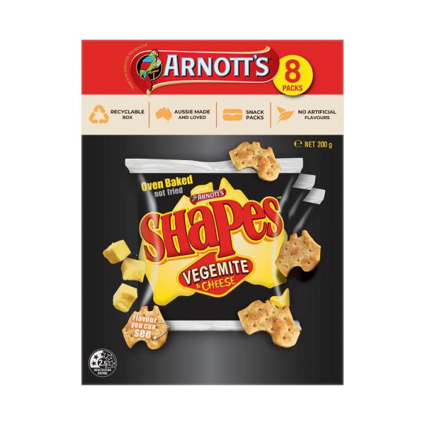 Shapes Vegemite & Cheese Cracker Multipack 8 Pack