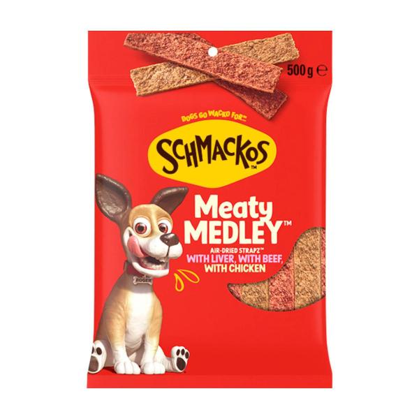 Schmackos Strapz Dog Treats Variety Pack 500g