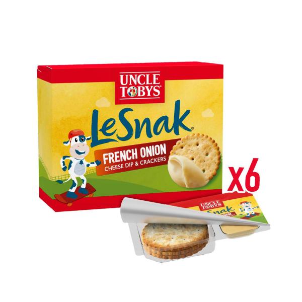 Le Snak Cheese Dip And Crackers French Onion Kids Lunchbox