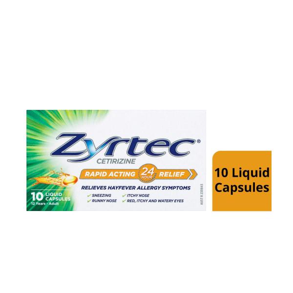 Rapid Acting Hayfever Allergy Relief Antihistamine Liquid Capsules