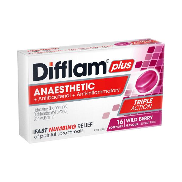 Plus Anaesthetic Berry Flavour Lozenges