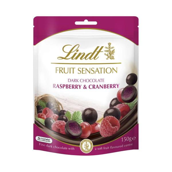 Lint Raspberry Chocolate Buy Lindt Fruit Sensation Raspberry & Cranberry Dark Chocolate Bag 150g ...