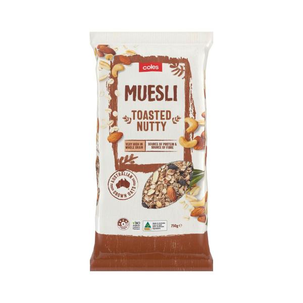 Coles Toasted Nutty Muesli 750g product image