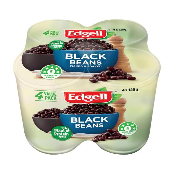 Edgell Seed Beans Black Beans 4x125g 500g product image