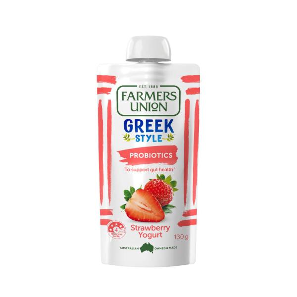 Greek Yoghurt Pouch Strawberry