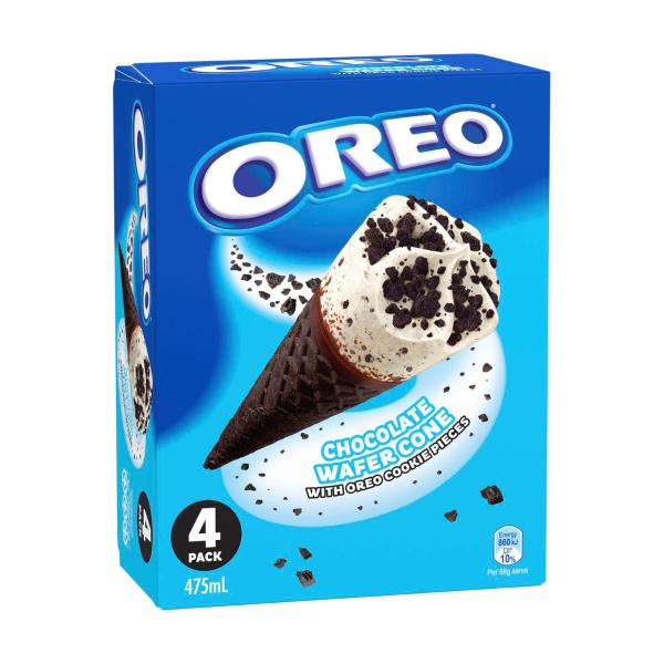 Oreo Ice Cream Cones 4 Pack 475mL product image