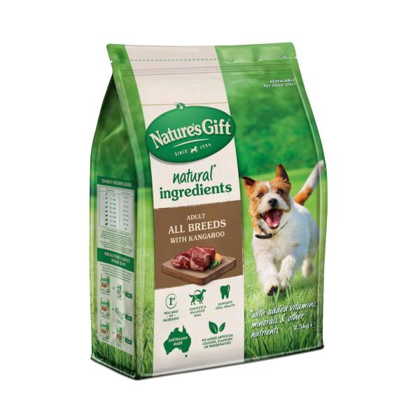 Nature's Gift Adult All Breeds Dry Dog Food With Kangaroo 2.5kg product image