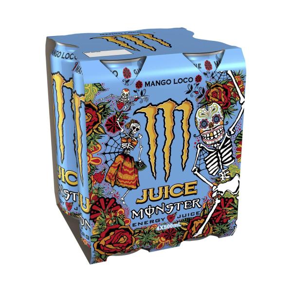 Monster Energy Mango Loco Multipack Cans 500ml 4 Pack product image