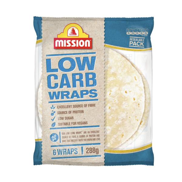 Buy Mission Low Carb Wraps 6 Pack 288g | Coles