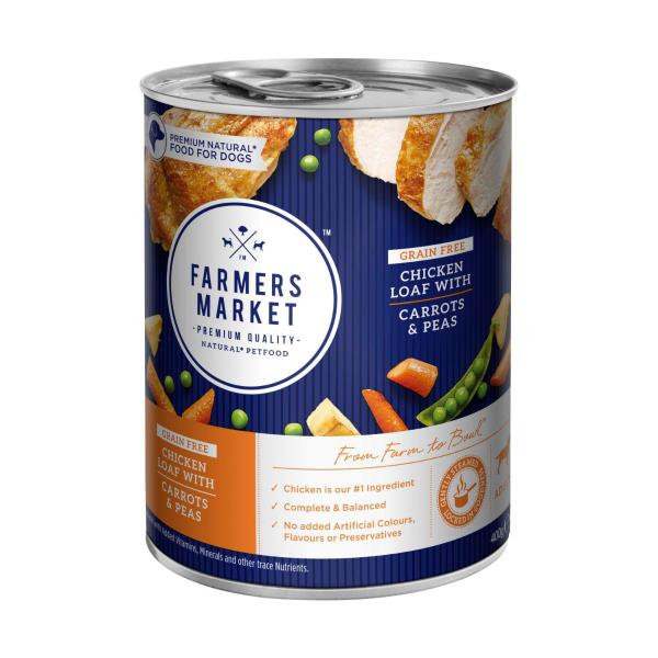 Adult Wet Dog Food Chicken Loaf With Carrots And Peas