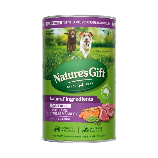Adult All Breeds Wet Dog Food Casserole Gravy Lamb Vegetables & Barley