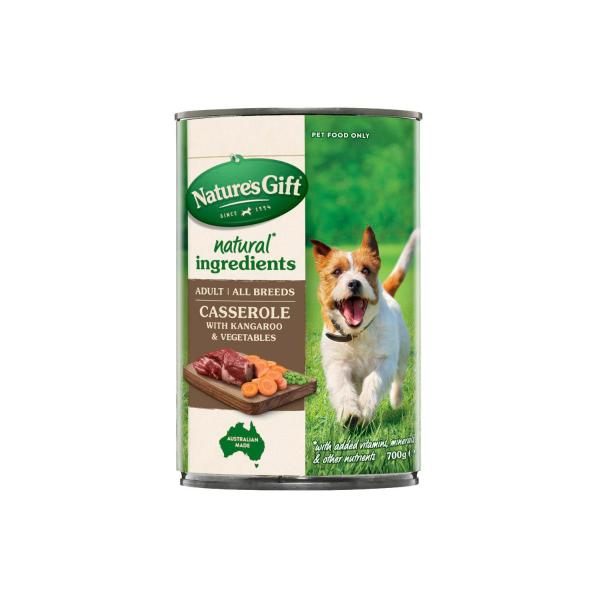 Nature's Gift Adult All Breeds Wet Dog Food Casserole Gravy Kangaroo & Vegetables 700g product image
