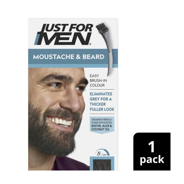 Moustache & Beard In Colour Dark Brown